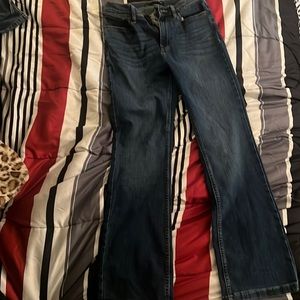 dark blue Calvin Klein straight legged jeans . size 6 . great condition.